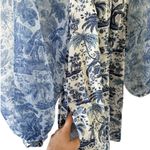 STAUD Garden Balloon Sleeve Shift Dress In China Blue Toile Photo 9