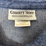 Country Store Cotton blend Denim Shirt with Plaid Sleeves Size 1X Blue Photo 8