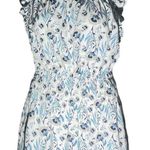 Universal Thread Blue Floral Ruffle Dress | Cotton Linen Blend | Size M Size M Photo 0