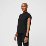 FIGS  Rafaela Oversized Scrub Top in Black, Size Small Photo 1