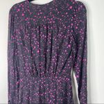 Karina Grimaldi  pink‎ black floral long sleeve mini dress Photo 8