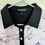 Birdgang Women's Sleeveless Polo in Drip Cream Size Medium White Photo 3