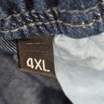 None Blue Elastic Waist Pull-On Stretch Straight Leg Denim Jeans Pants 4XL Photo 7