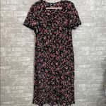 Dreams & Co. Long Floral Print Cotton
Gown Black Size 1X Photo 1