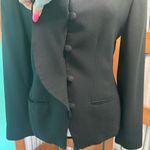 Le chateau Liz Claiborne Collection Elegant Black Ruffle Jacket Photo 3