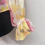 LoveColette Crop Blouse Off Shoulder Floral Sz M Cottagecore Milkmaid Boho Pink Size M Photo 6