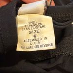 Badgley Mischka  Black One Piece Swimsuit Plunge Braided Straps Size 6 Photo 2