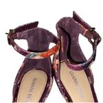 Gianni Bini Floral Print Burgundy Suede Open Toe
Pumps(Size 7) Photo 4