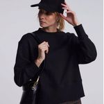 Varley Eton Crewneck Side Zipper Boxy Sweat Sweatshirt Black Size Small Photo 2