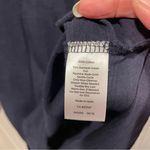 Talbots Cute navy cotton lace crochet overlay boho top  long sleeve lattice Photo 8