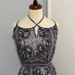 Faded Glory  Women Black Gray Patterned Halter Neck Elastic Waist Maxi Dress XL Photo 1