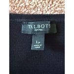 Talbots Petites Black Zip Front Knit Jacket Top Long Sleeve Women’s LP Photo 1