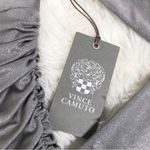Vince Camuto Silver Metallic Ruched Fitted Cocktail Dress Formal Size 2 New Photo 5