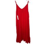 AQUA  Maxi Cover Up Dress Red Size M New Photo 2