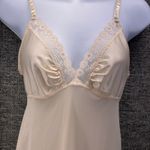 Vintage Babydoll Slip Nightgown Cream XS Tan Photo 1