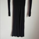 BODEN Ribbed Cut Out Dress Black Keyhole Neck‎ Long Sleeve Fitted 6 Photo 5