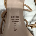 Schutz  Women's Sz 9B Beige Nude Strappy Stiletto Heels Gabielle Sandals Glam Photo 8