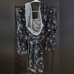 PINK - Victoria's Secret Victoria's Secret PINK Black White Red Green Holiday Dog Reversible Robe XS/S Photo 6