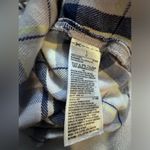 Gap  Womens Long Sleeve pink, Blue and White Plaid Women's large w ruffle collar Photo 5