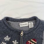 Croft & Barrow Vintage  Knit Zip Sweater Christmas Holiday Winter Wool Blend 90’s Photo 2