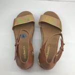 GH Bass & Co Women's Rivington Gold Whiskey Platform Sandals Tan Size 7 Photo 4