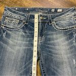Miss Me  Bootcut Flare Jeans Women's 30 x31 Bling Rhinestone Low Rise Western Y2k Photo 4
