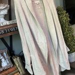 Barefoot Dreams CozyChic Open Front Chenille Shawl Cardi Seashell Womens Size L/ Photo 4