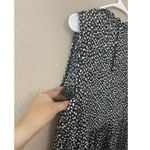 Rielle Ruffle Mock Neck Mini Tent Black Grey White Party Dress Size XL Photo 6