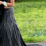Ashley Lauren Prom Dress Black and Blue Photo 2