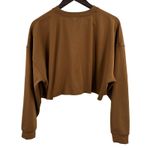 We Wore What  Brown Earth‎ Tone Cropped Sweatshirt Medium Photo 2
