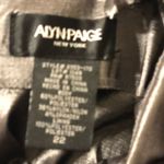 Alyn Paige Ayln Paige dark grey metallic one shoulder dress sz 22 Photo 2