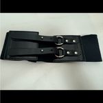 Antoniazzi Firenze genuine leather made in Italy Black Double Buckle Waist Belt Photo 6