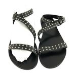 Society Amuse Matisse Womens Sandals Flats Strappy Studded Leather Black Size 7 Photo 2