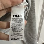 Aritzia  TNA Gray Waffle Knit Long Sleeve Crop Top Medium Athleisure Cozy Minimal Photo 3