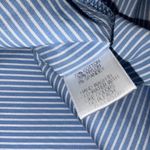 Gibson Blue White Striped Blouse Top Tunic Small / Medium Bell Sleeve Cotton Photo 4