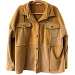 Andthewhy women's oversized  jacket in a faux shearling and smooth fabric mix size L Photo 0