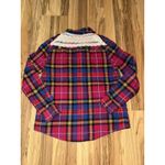 Brooks Brothers Brooks‎ Brothers Red Fleece Plaid Button Down Shirt Women's 12 Lace Back Photo 1