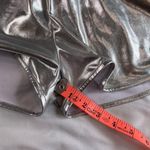 Women's Small Silver Rave Shorts Stretch Waist Festival Ready Puipkino Photo 2