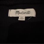 Madewell Elwood Knot Front Ribbed Knit Long Sleeve Black Top Sz XL Photo 5