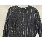 Mac Duggal  93626 Sequin Fully Embellished Full Sleeve Column Dress Midnight 8 Photo 2