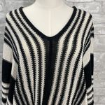Miou Muse Oversized Stripe Knit Sweater Black Size L Photo 3
