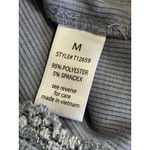 Active USA  Blue Ribbed Long Sleeve Crop V Neck‎ Lace Trim Top Size Medium Photo 6