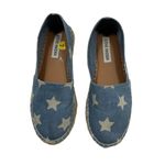 Steve Madden  TALAN Blue Chambray Star Print Espadrilles Size 7.5 Flats Photo 2