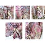 ZARA Ruffled Knotted Crop Top Blouse Medium Paisley Abstract Gold Color … Photo 5