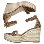 L'Agence L’AGENCE NWT Elysee Wedge Sandals Cheetah Print Size 9 Espadrille Suede Heel Photo 2