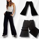 Free People We The Corduroy Flare black Pants size/30 Photo 0
