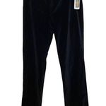 Lauren Ralph Lauren black velvet stretch with satin waist trim size 14 pants. Photo 0