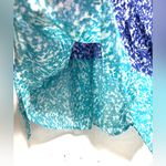 Echo OS XL Lightweight Cotton Blue and Teal Tunic Top Photo 3