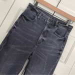 American Eagle Curvy Highest Rise Jegging Sz 6 LONG Black Denim Distressed Photo 3