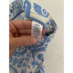 Talbots Relaxed Chino Pants Womens 14 Blue White Paisley Stretch Career Comfort Photo 3